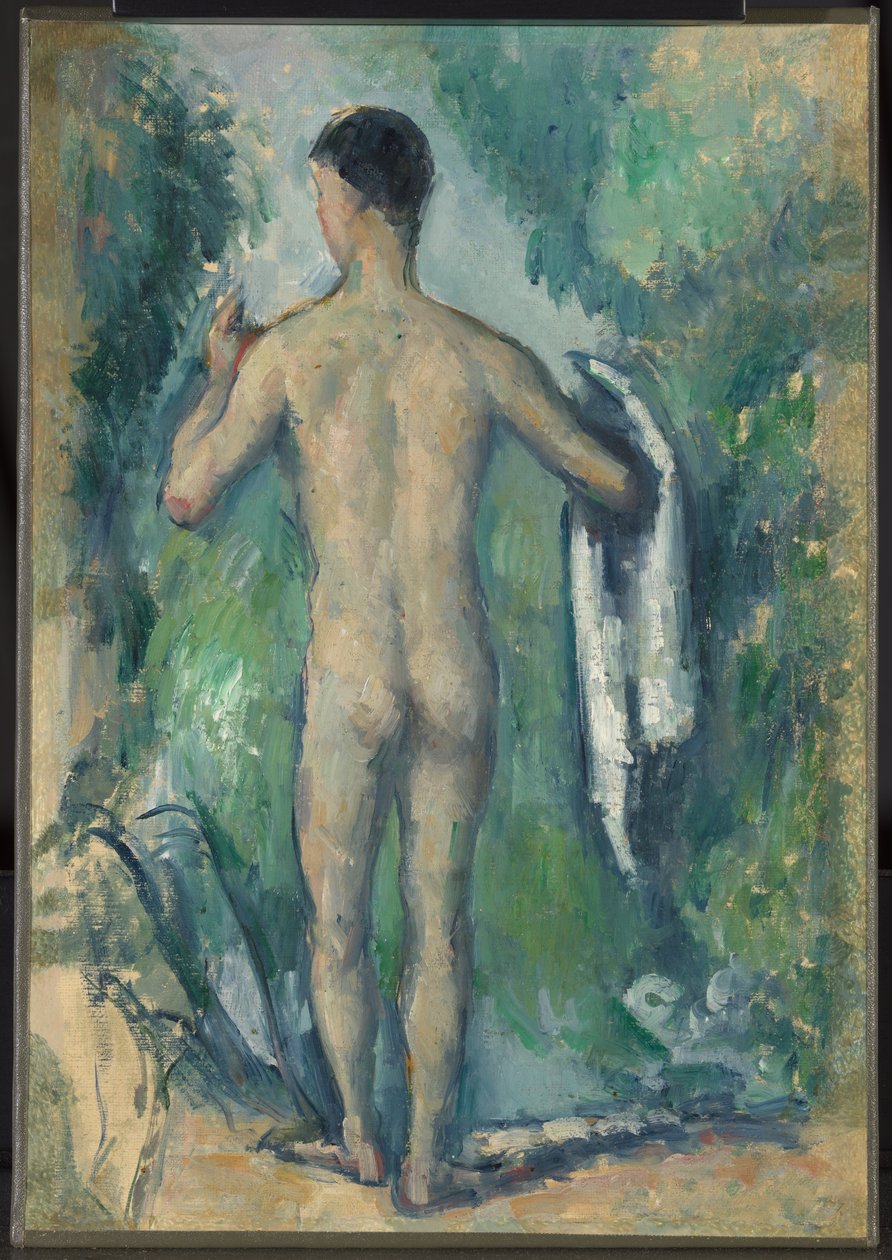 Stående Bader, Set bagfra af Paul Cézanne