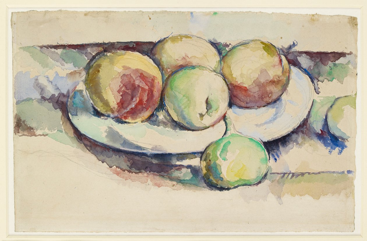 Stilleben af ferskner og figner, slutningen af det 19. århundrede af Paul Cézanne