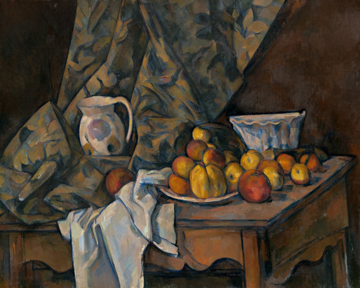 Stilleben med æbler og ferskner, ca. 1905. af Paul Cézanne