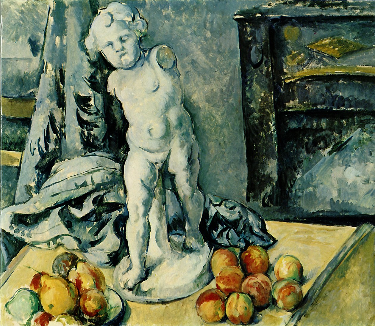 Stilleben med gips Amor LAmour en plâtre, 1895 af Paul Cézanne