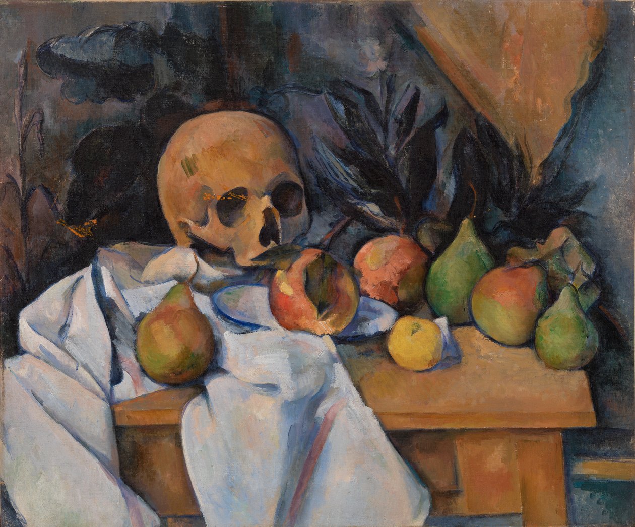 Stilleben med kranium (Nature morte au crâne) af Paul Cézanne