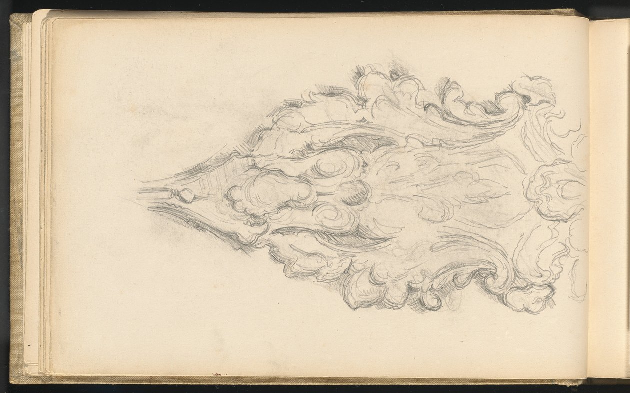 Studie af et dekorativt ornament af Paul Cézanne