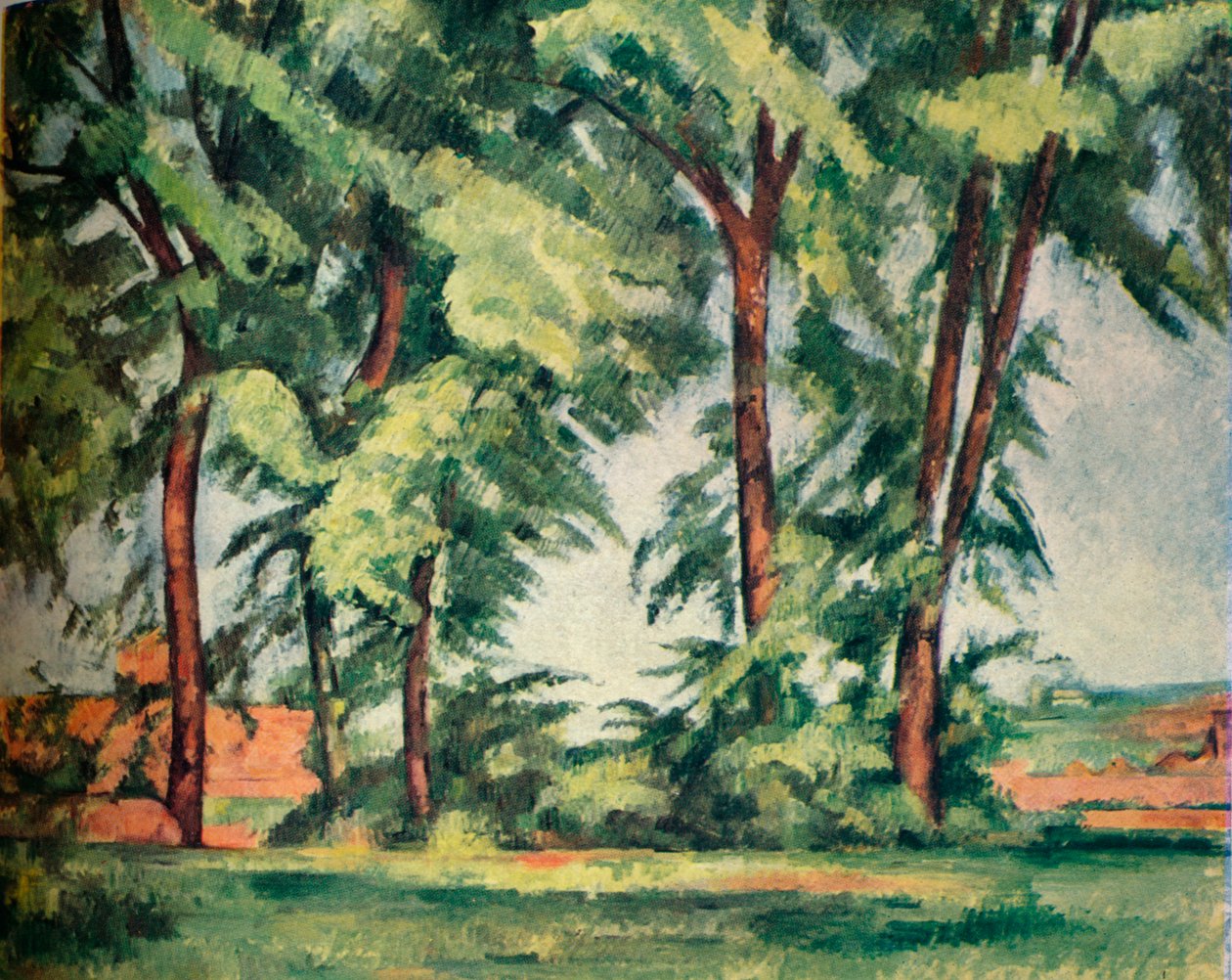 Høje træer ved Jas de Bouffan, c1883, 1929 af Paul Cézanne