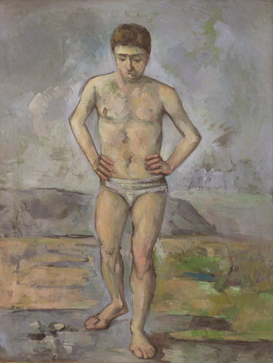 Bademanden, ca. 1885 af Paul Cézanne