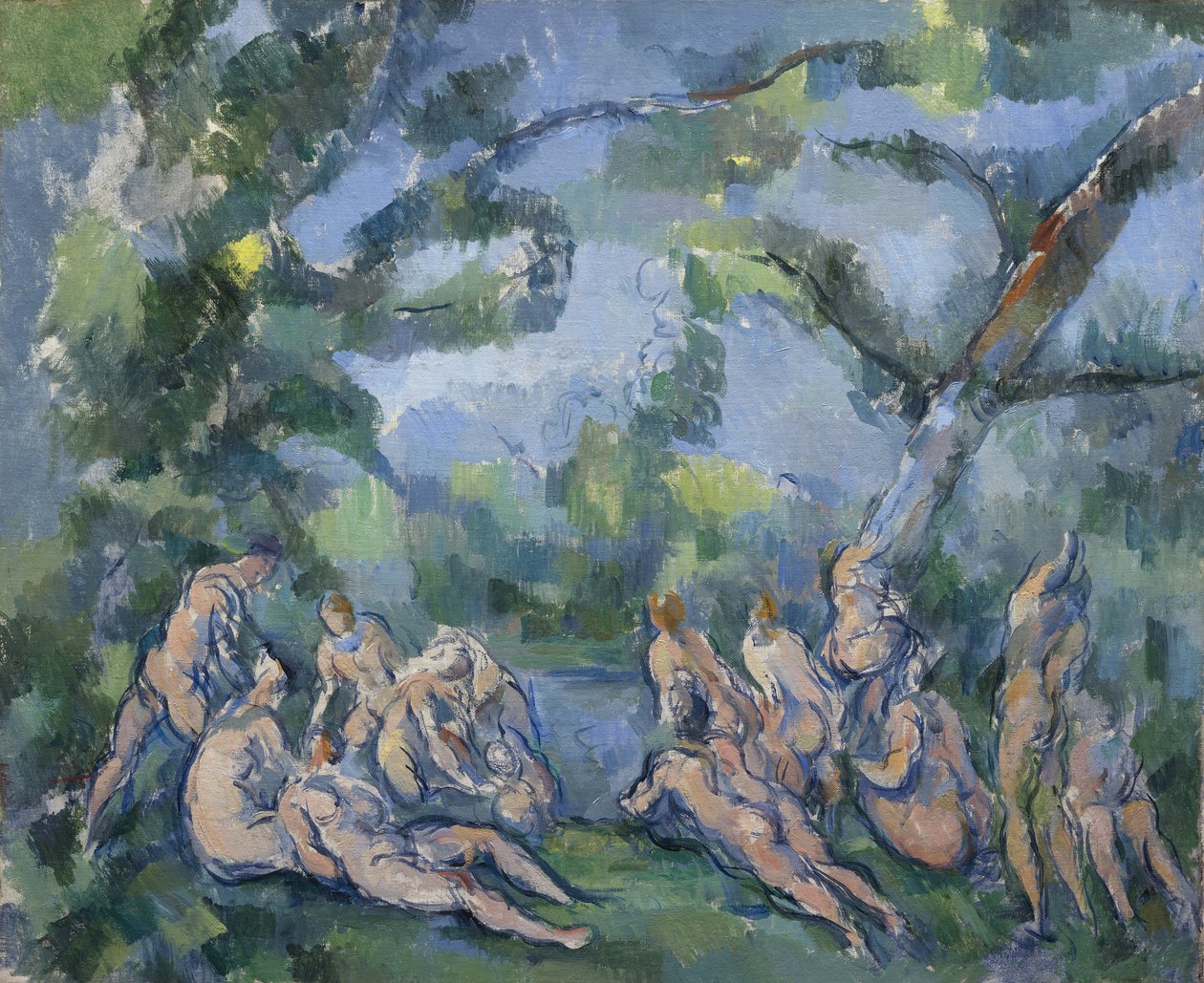De badende, 1899-1904 af Paul Cézanne