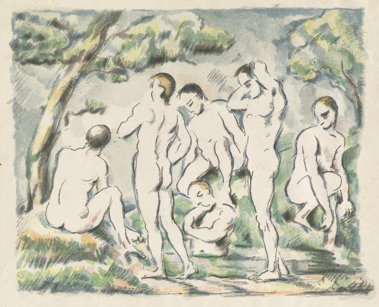 De badende lille tallerken, 1897. af Paul Cézanne