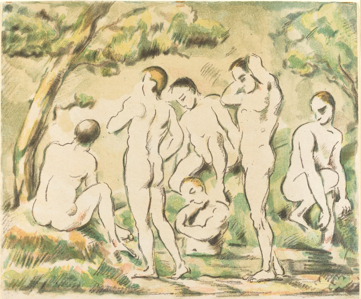 De badende lille tallerken, 1897. af Paul Cézanne