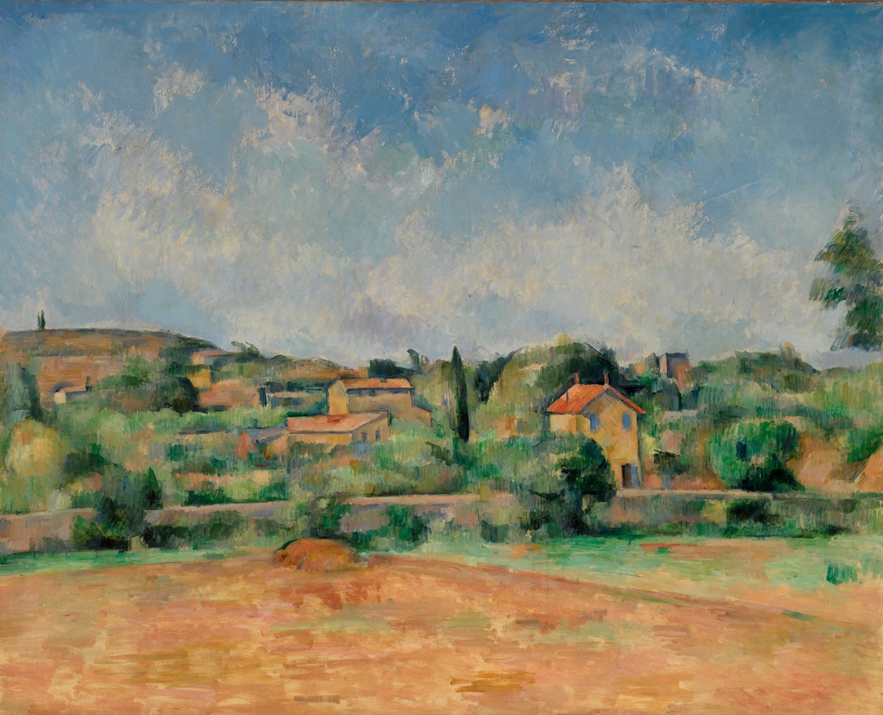 Bellevue-sletten / Den røde jord af Paul Cézanne