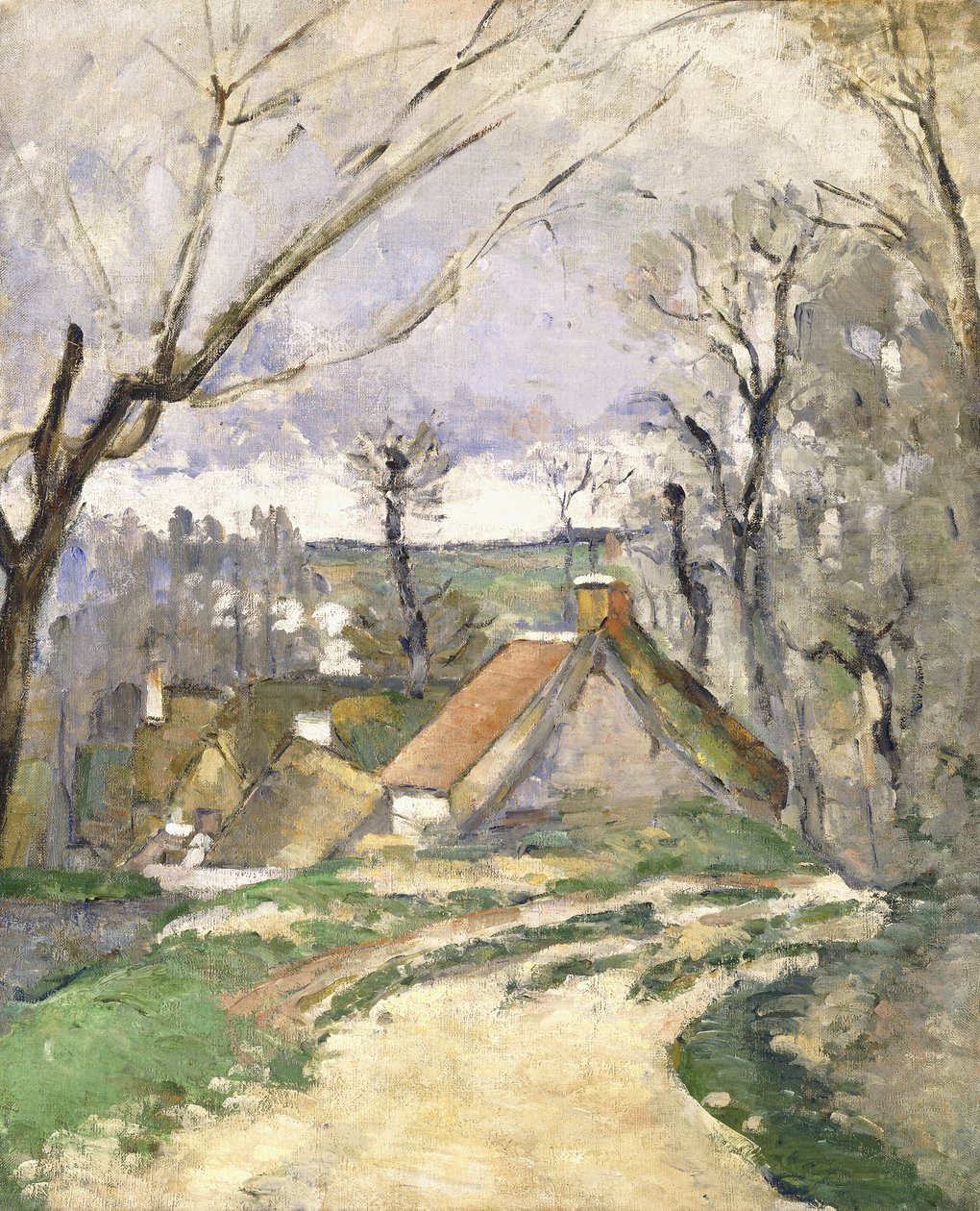 Hytterne i Auvers, 1872-73 af Paul Cézanne