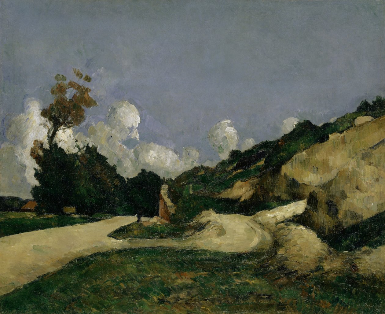 Landevejen, c.1871 af Paul Cézanne