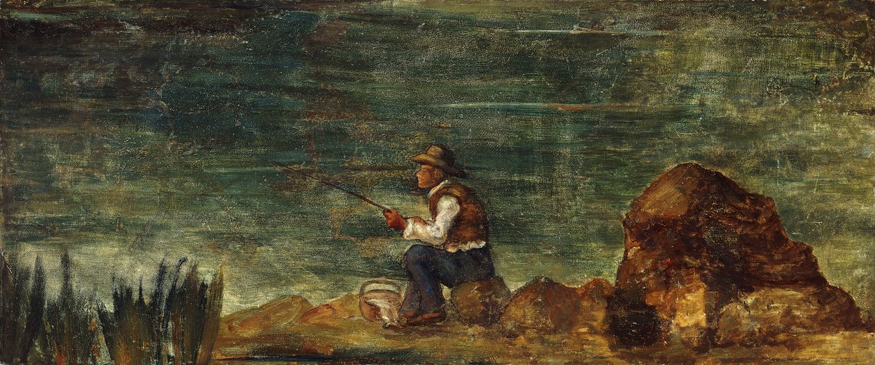 Fiskeren på Klippen; Fiskeren på klippen, 1862-1864 af Paul Cézanne