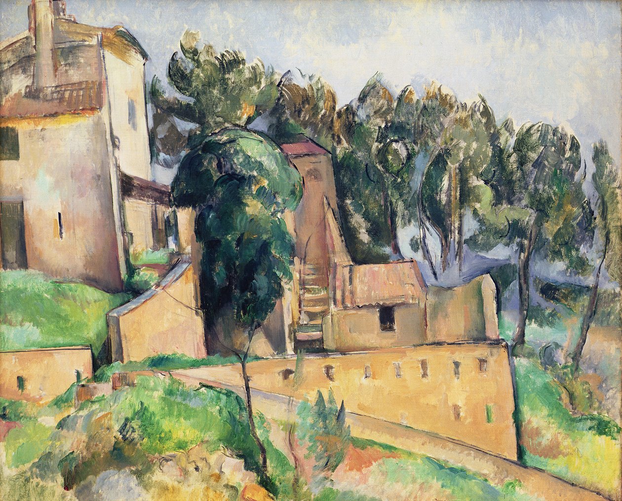 Huset ved Bellevue, 1890-92 af Paul Cézanne