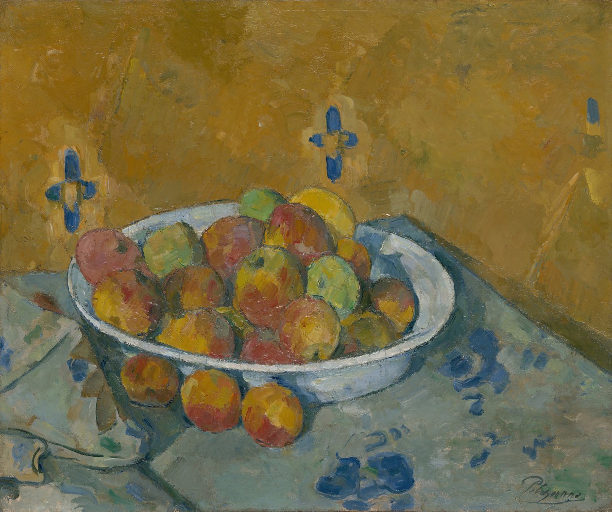 Æblepladen, ca. 1877. af Paul Cézanne