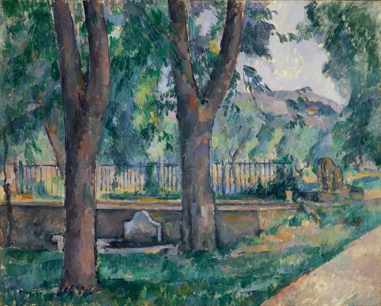 Poolen ved Jas de Bouffan, ca. 1885-86. af Paul Cézanne