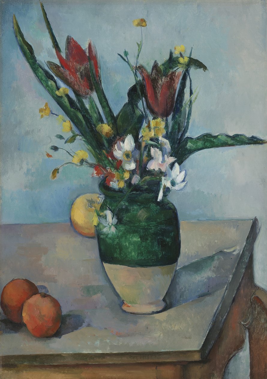 Tulipanvasen, ca. 1890 af Paul Cézanne