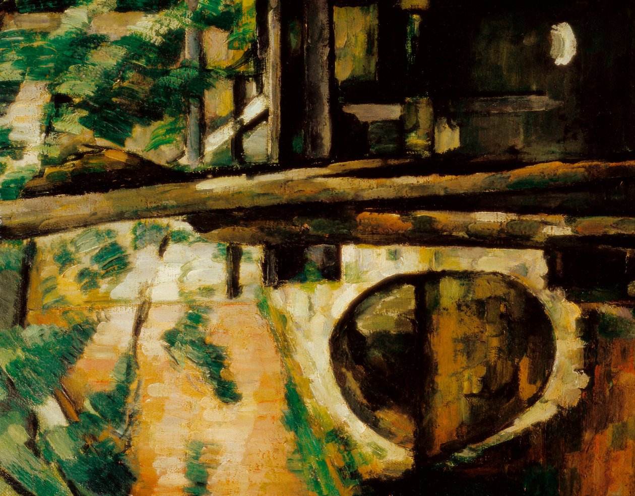 Broen ved Maincy (også kendt som Pont de Mennecy), detaljer af Paul Cézanne