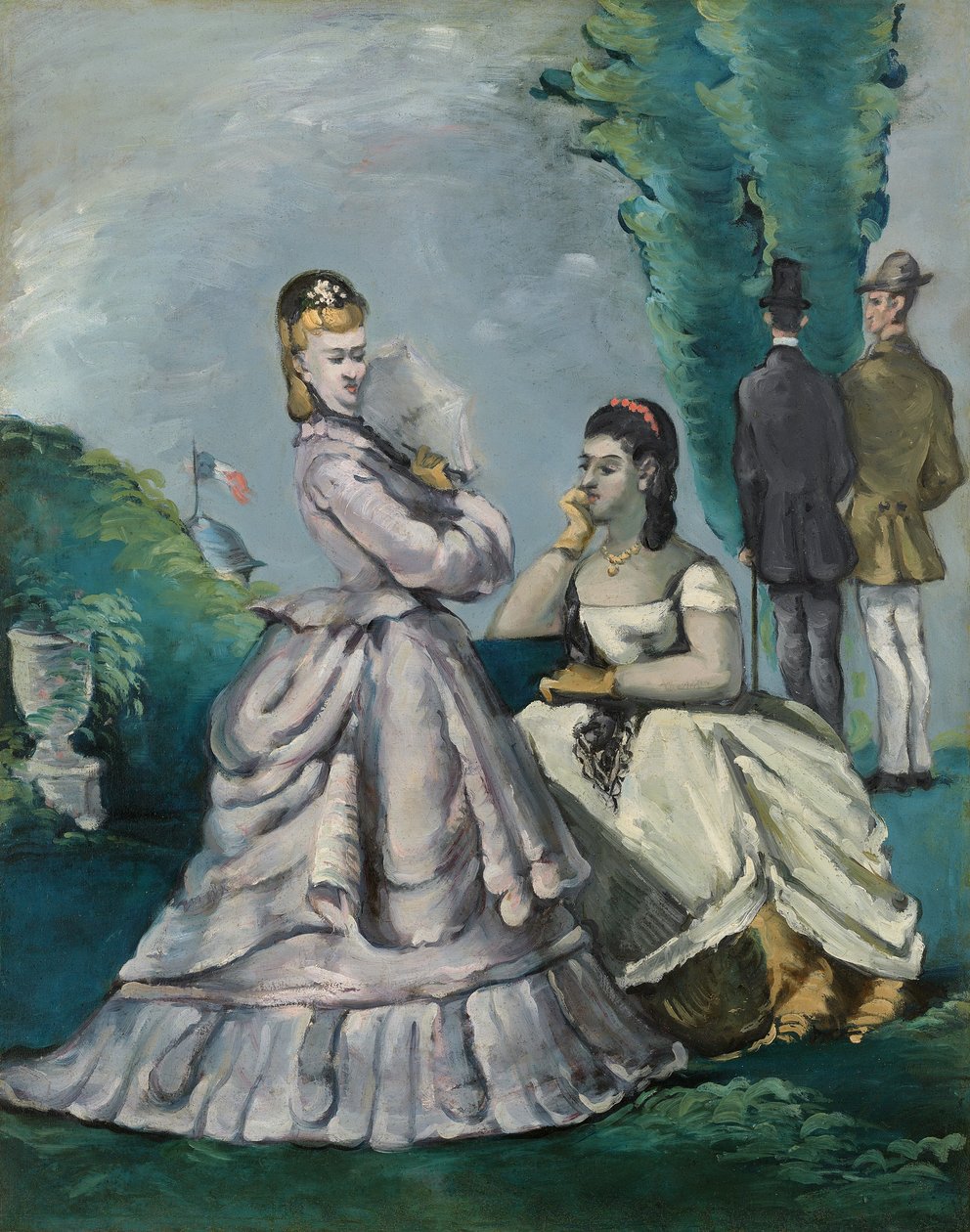 Samtalen, 1870-71 af Paul Cézanne