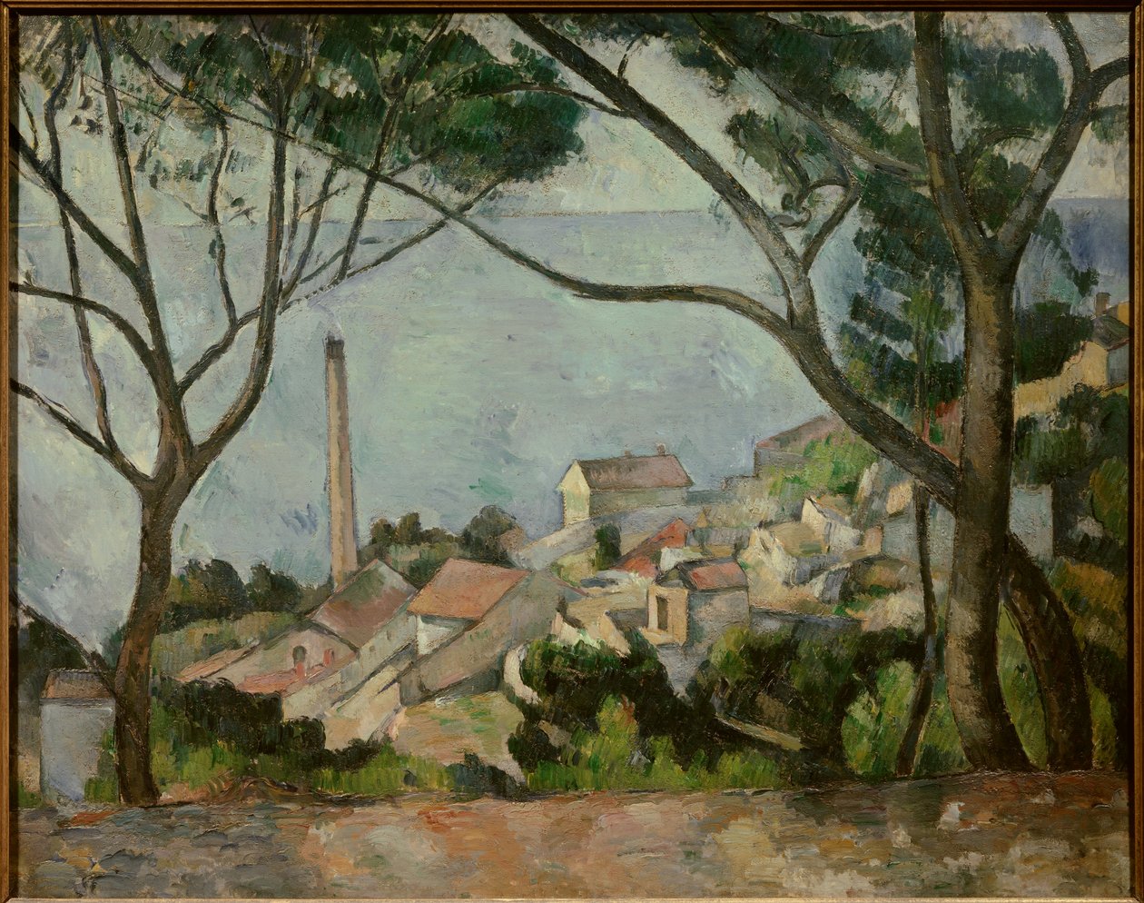 Havet har L"Estaque. Maleri af Paul Cezanne af Paul Cézanne