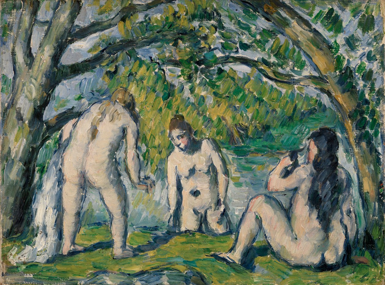 Tre Badende af Paul Cézanne