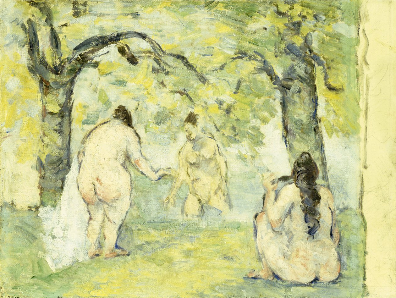 Tre Badende, 1875-77 af Paul Cézanne