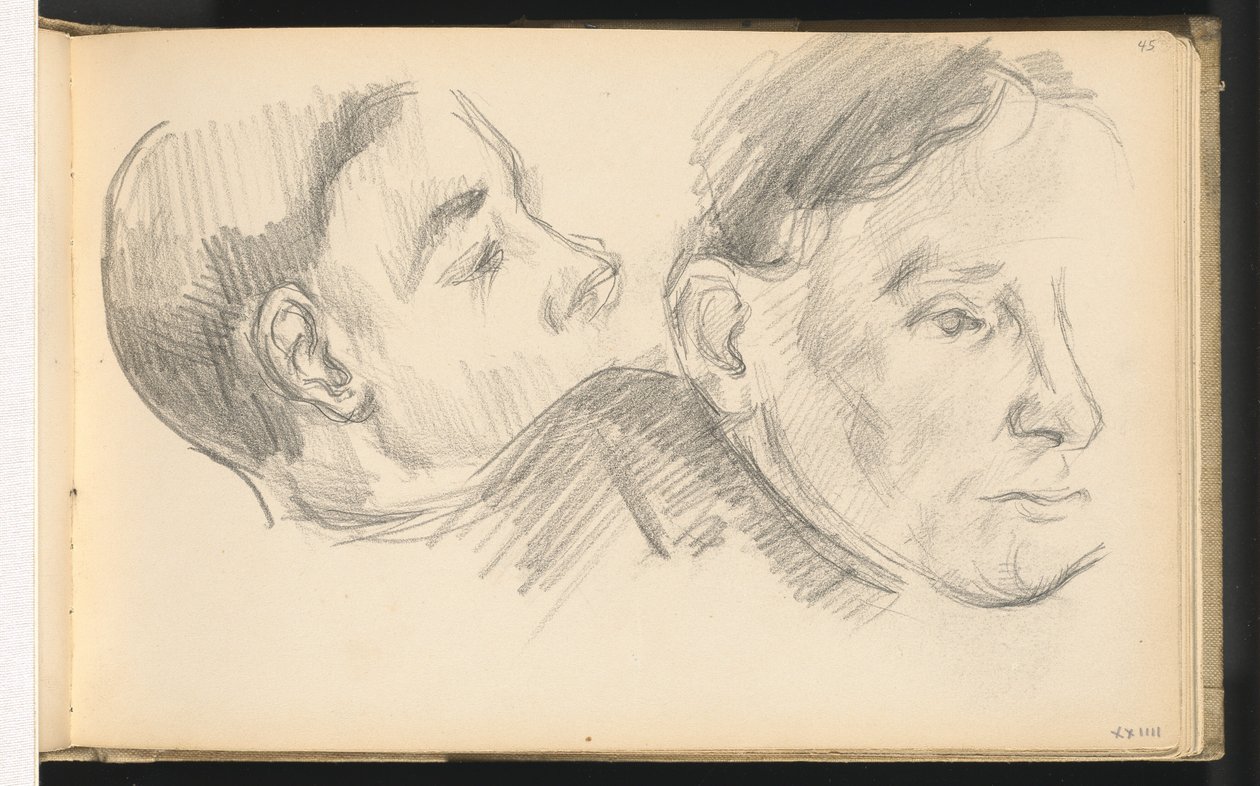 To hoveder af Paul Cézanne