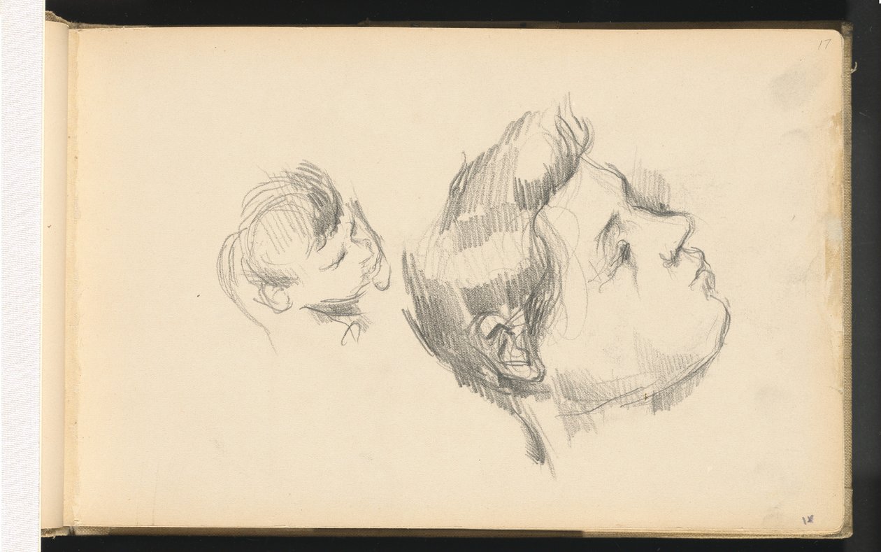To hoveder af Paul Cézanne