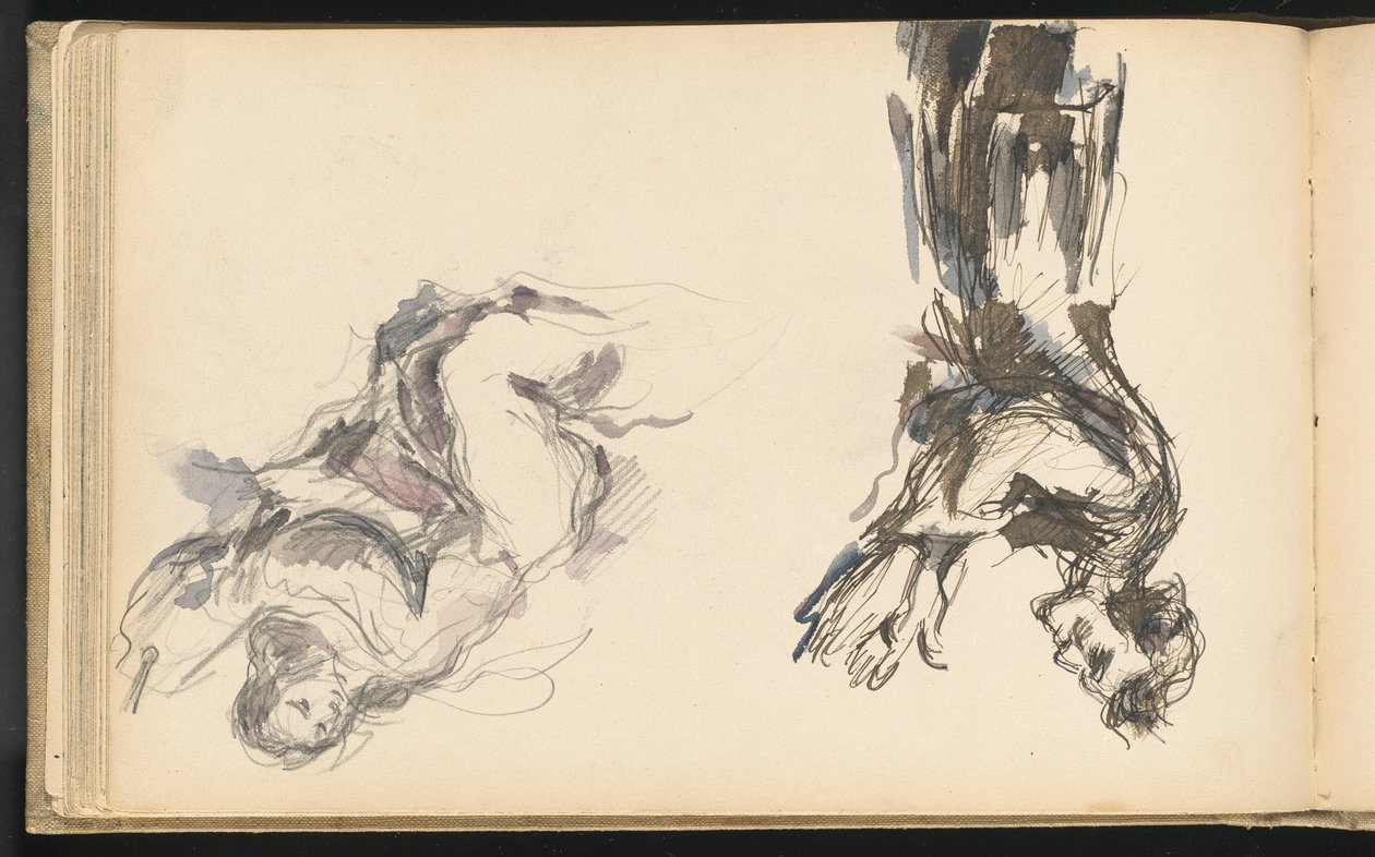 Victor Chocquet og en engel for "The Apotheosis of Delacroix" af Paul Cézanne