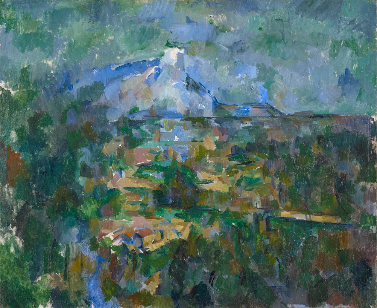 Udsigt over Montagne Sainte-Victoire fra Lauves, 1904-06 af Paul Cézanne