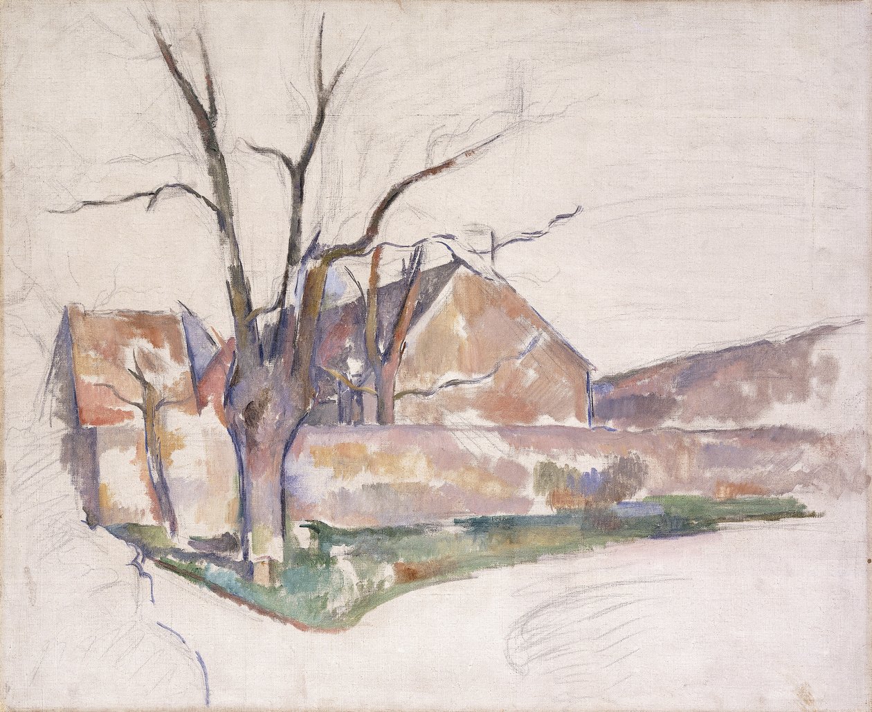 Vinterlandskab, c.1885 af Paul Cézanne