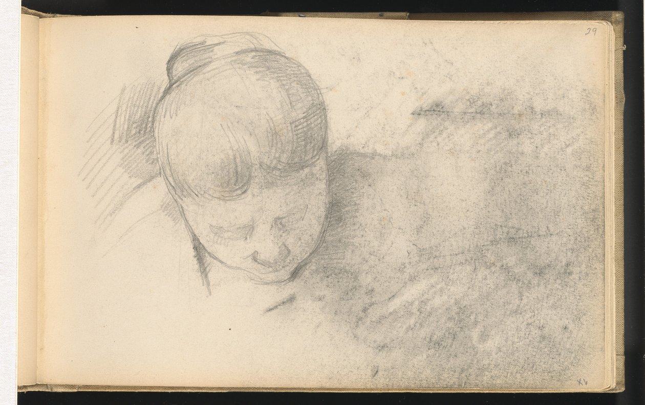 Kvinde, der læner sig frem af Paul Cézanne