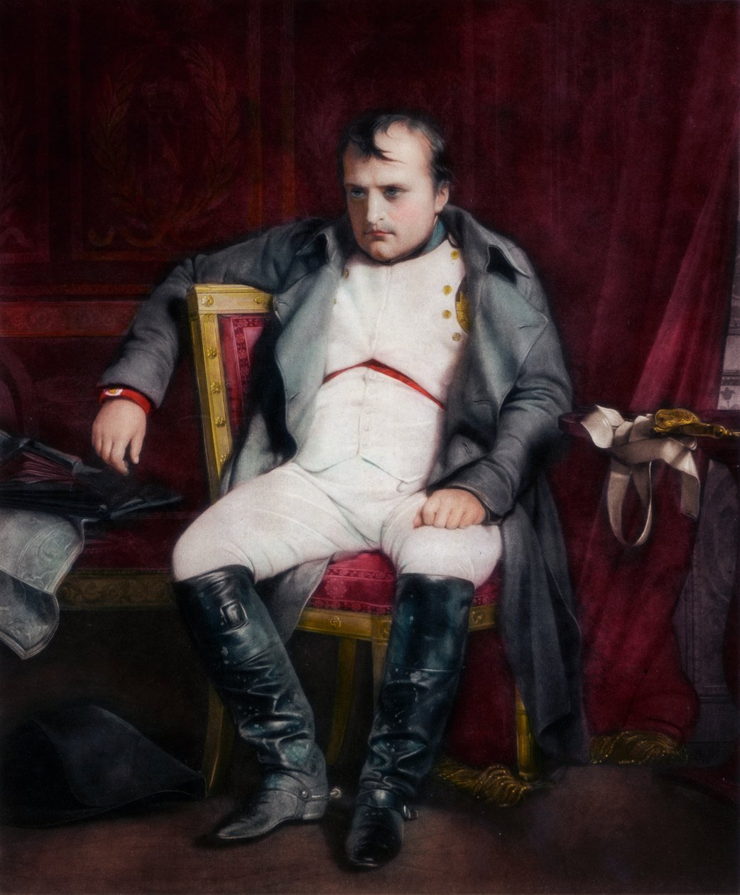 Napoleon ved Fontainebleau under den første abdikation - 31. marts 1814, 1845. af Paul Delaroche