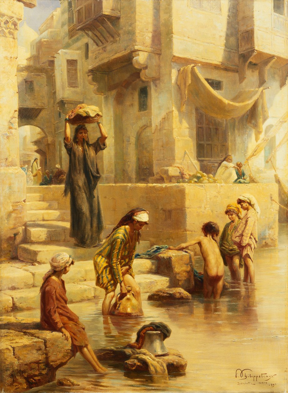 De badende, 1896 af Paul Dominique Philippoteaux