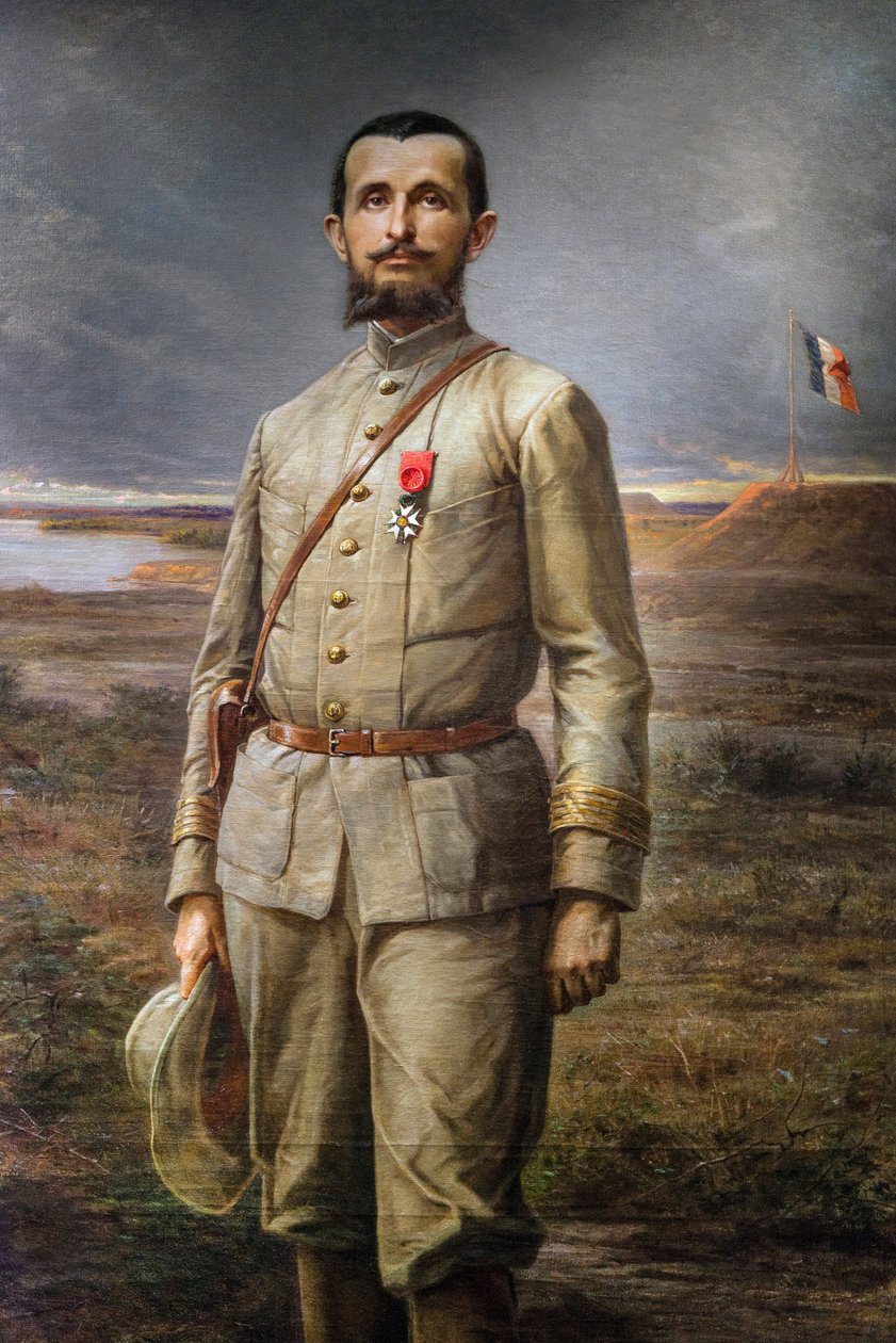 detalje af maleriet "" Commander Marchand"" (Jean Baptiste - Jean-Baptiste Marchand af Paul Dominique Philippoteaux