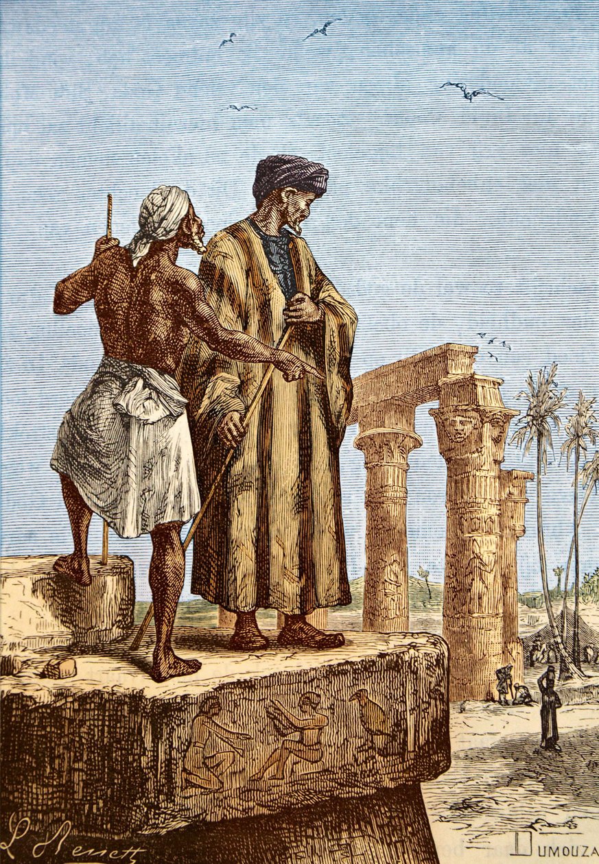Ibn Battuta i Egypten, midten af det 19. århundrede af Paul Dumouza