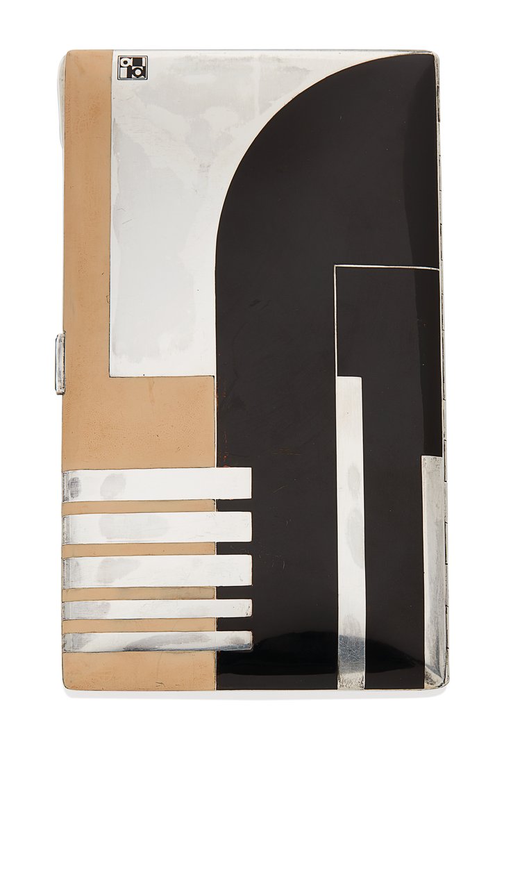 Cigaretetui, ca. 1925 (forgyldt metal og lak) af Paul Emile Brandt