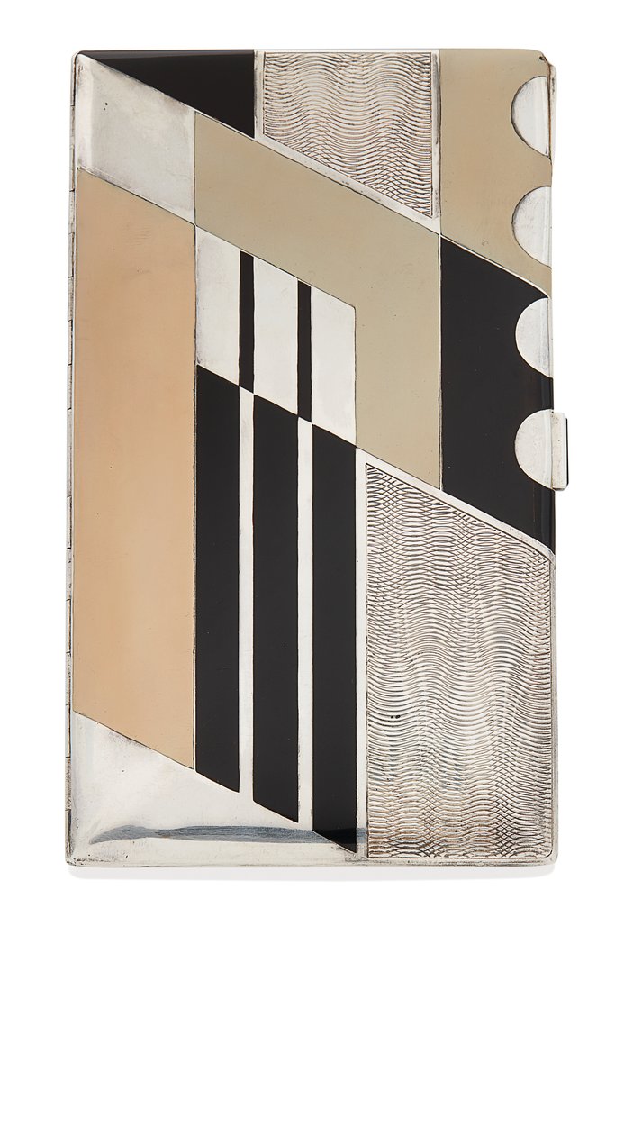 Cigaretetui, ca. 1925 (forgyldt metal og lak) af Paul Emile Brandt