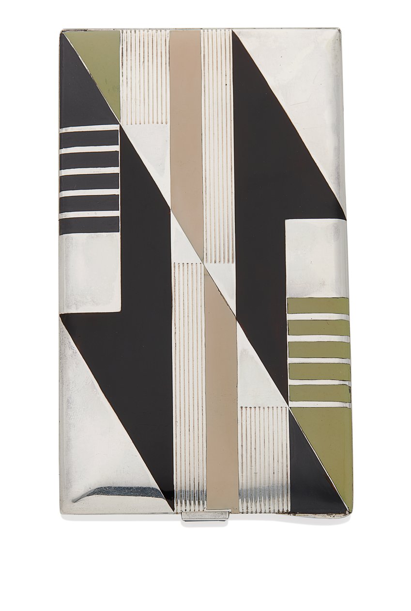 Cigaretetui, ca. 1925 (forgyldt metal og lak) af Paul Emile Brandt