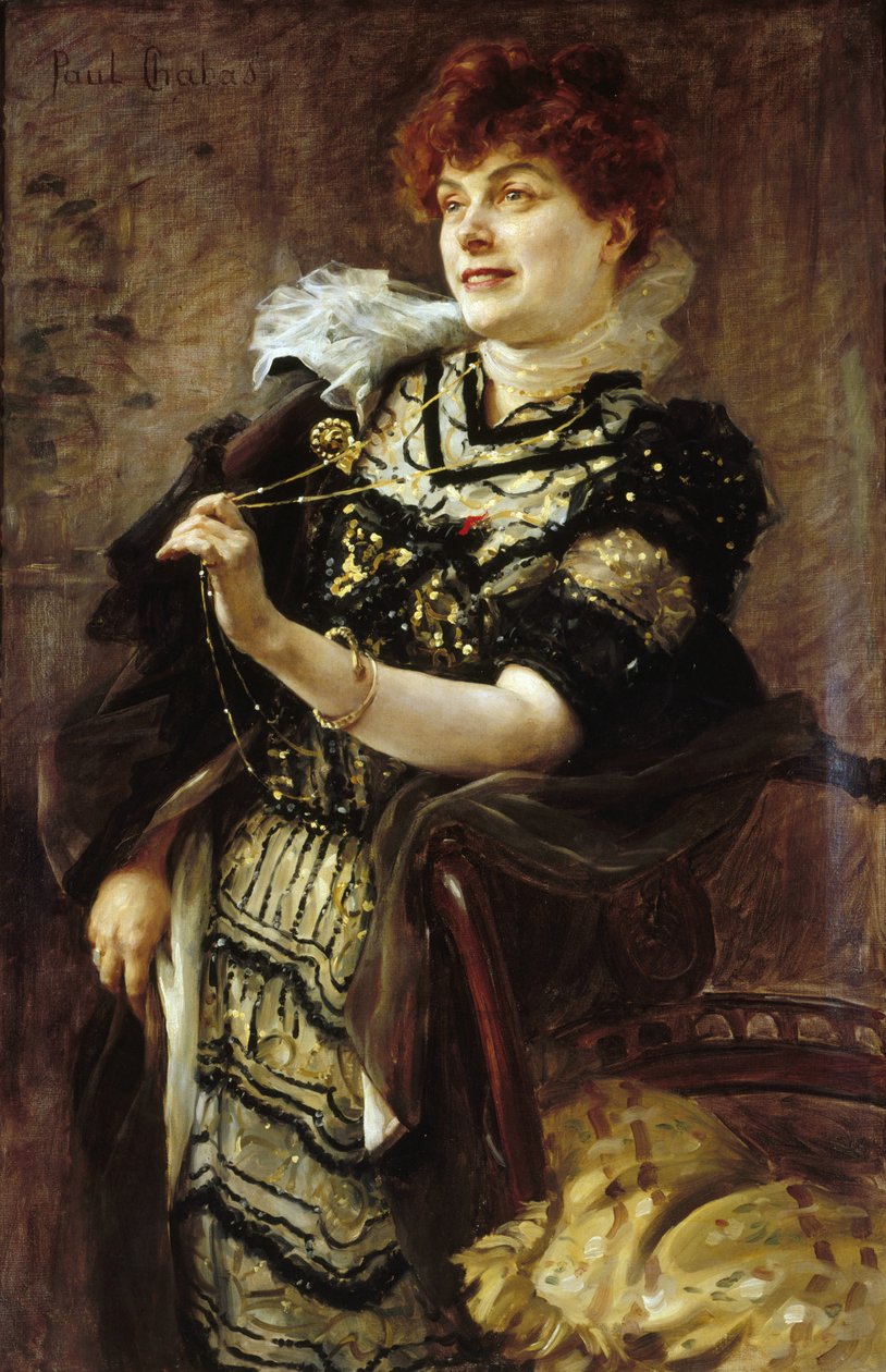 Portræt af Daniel Lesueur 1860-1921, ca 1896. af Paul Emile Chabas