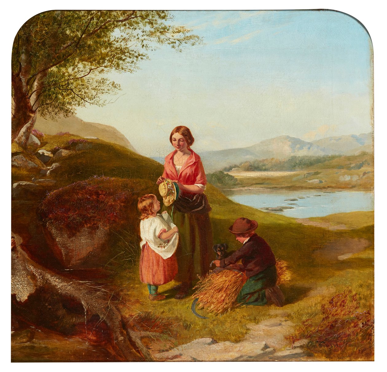 The Young Harvester (olielærred) af Paul Falconer (attr. to) Poole