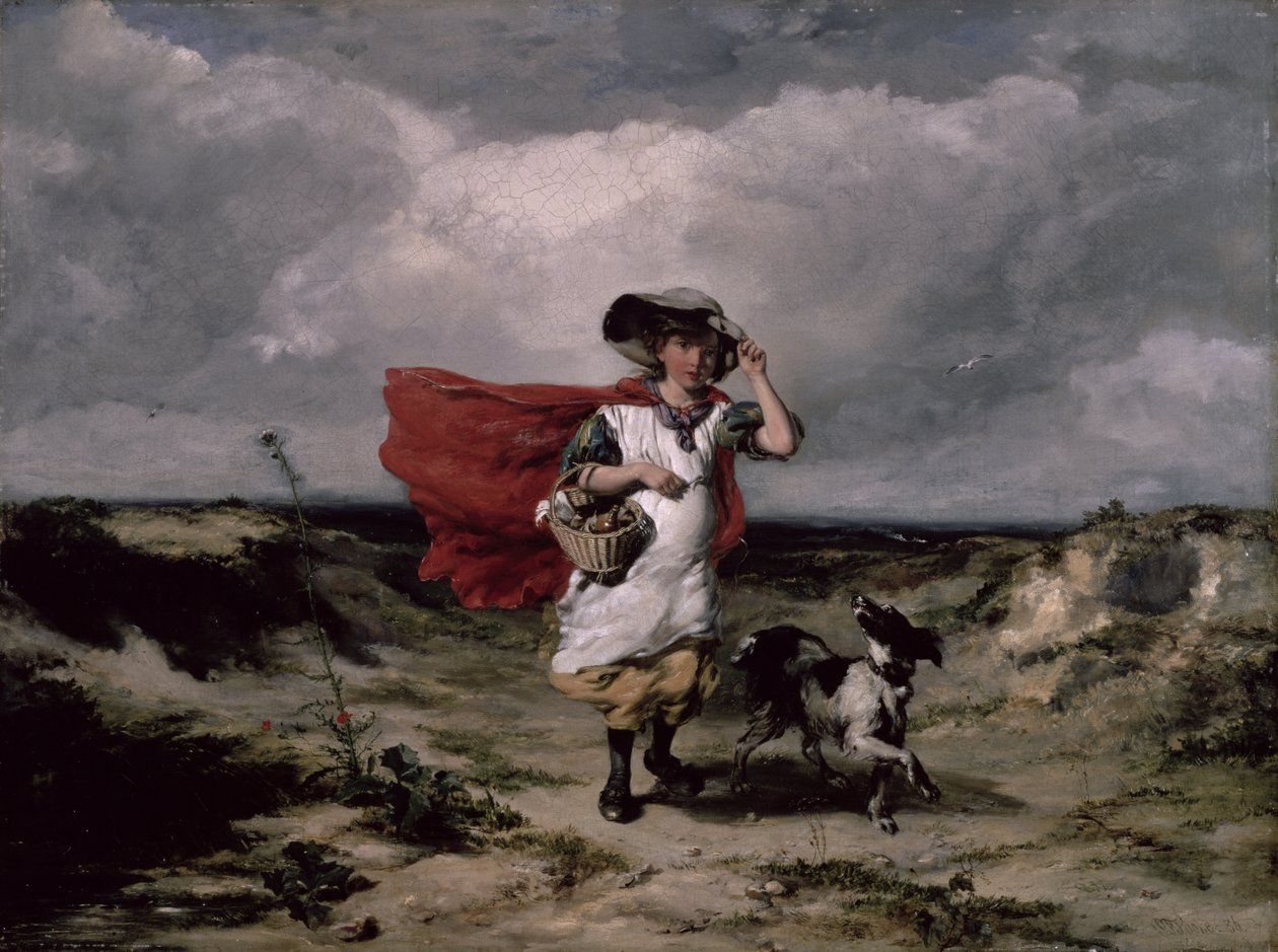 Crossing the Heath, Windy Day, 1836 af Paul Falconer Poole