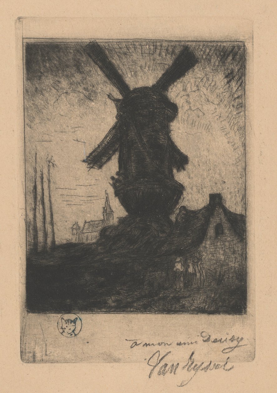Nordvindmølle i Creuse-dalen af Paul Ferdinand Gachet
