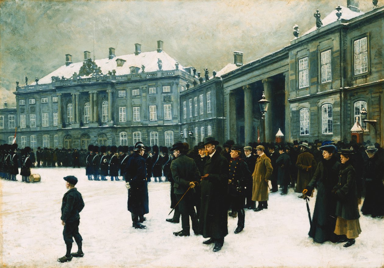 Vagtskifte på Amalienborg Slot, 1902-1903 af Paul Fischer