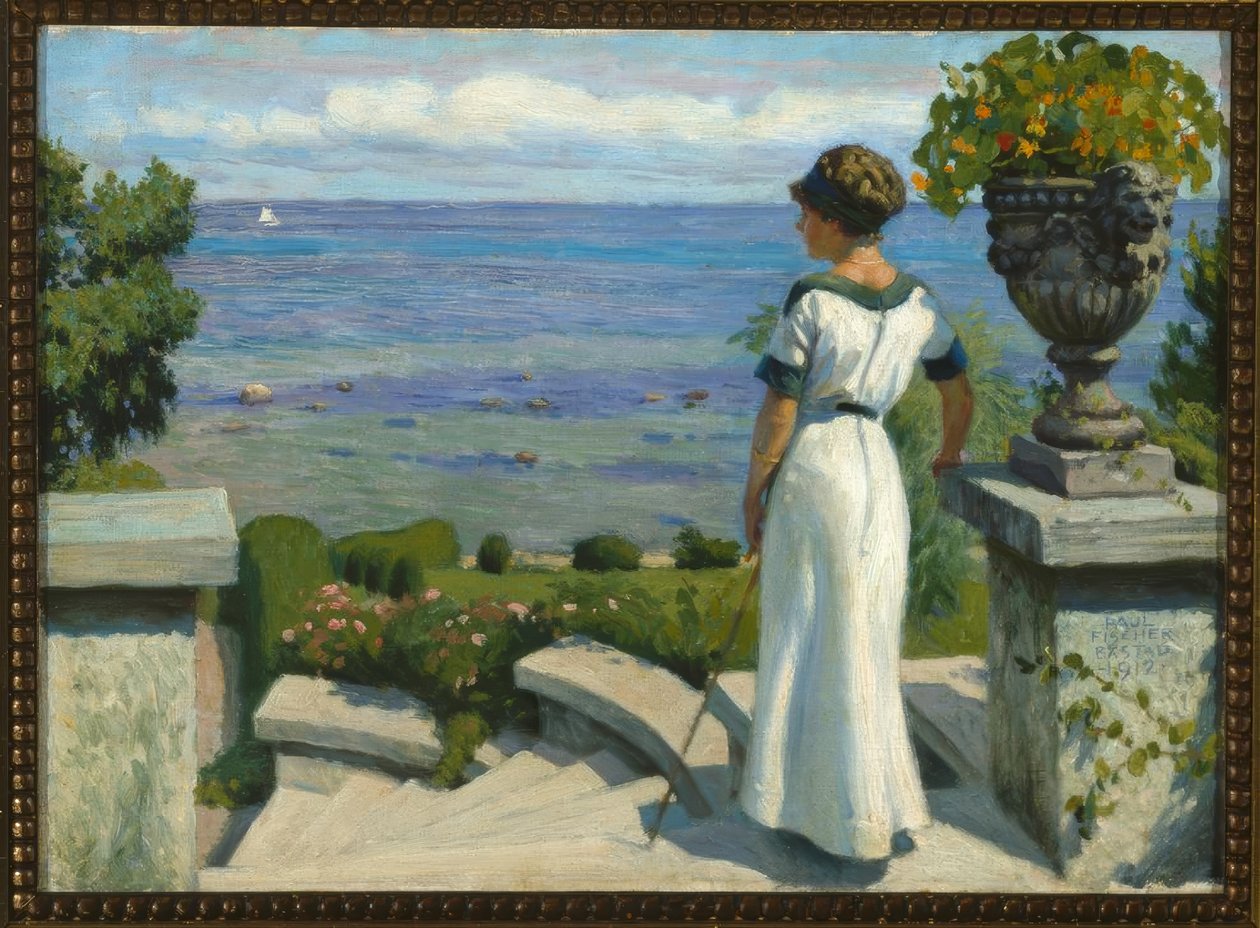 P. Fischer, på terrassen af Paul Fischer