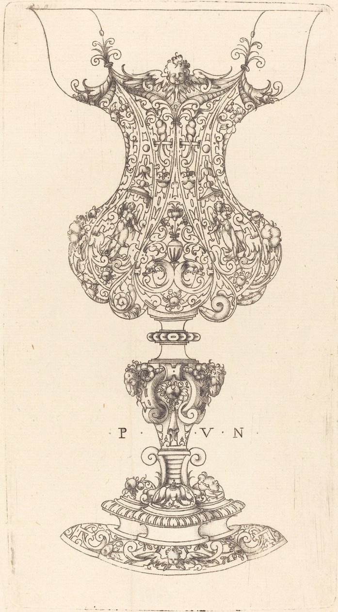 Dekoreret vase af Paul Flindt II