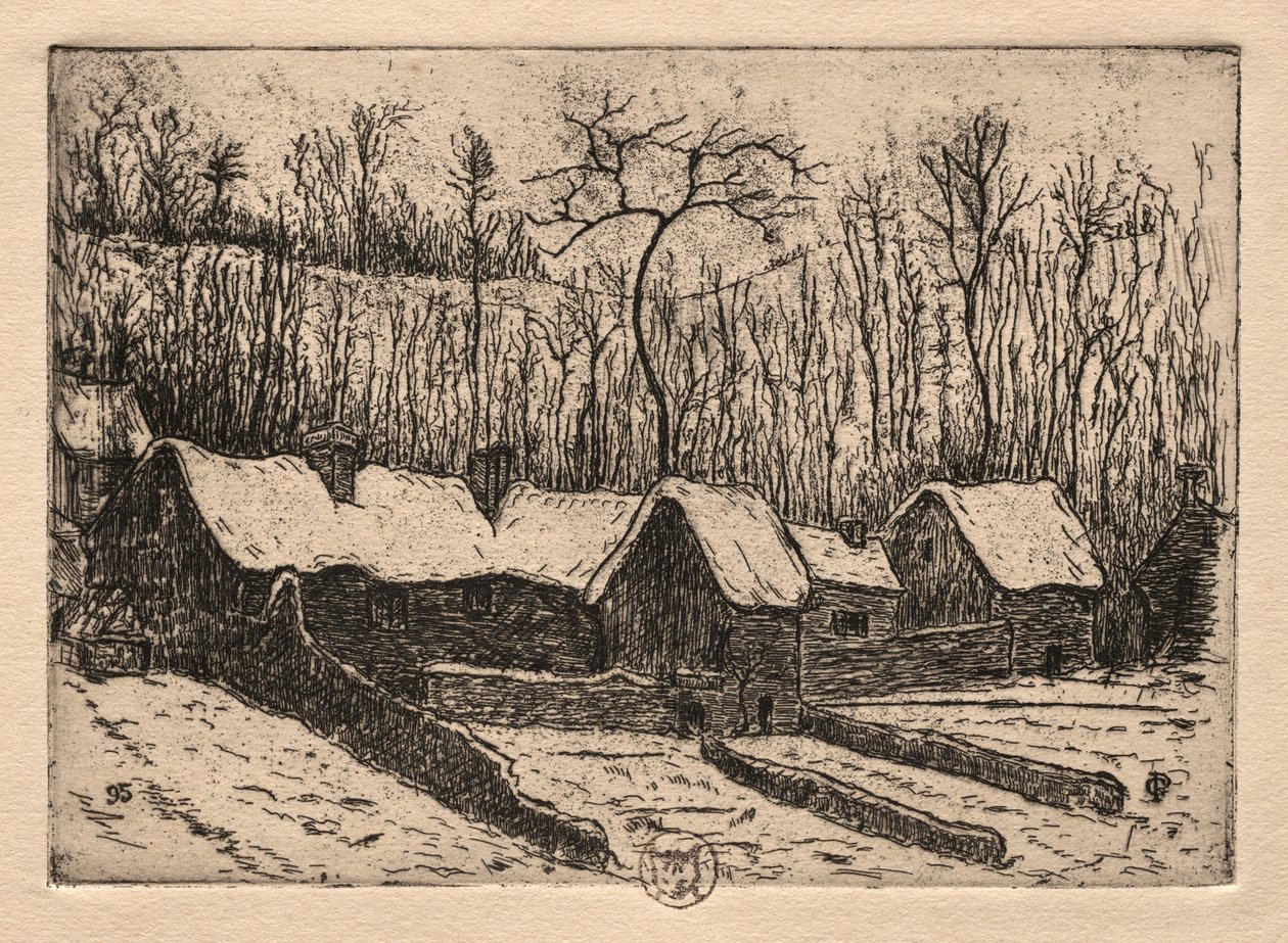Seks ætsninger: The Thatched Bagery, Auvers af Paul Gachet