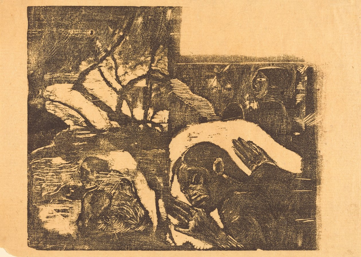Eine Maori-Frau im Wald; Manao Tupapau (Sie wird von einem Geist heimgesucht) af Paul Gauguin