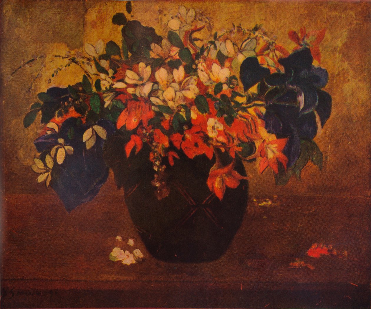 En vase med blomster, 1896, 1932 af Paul Gauguin