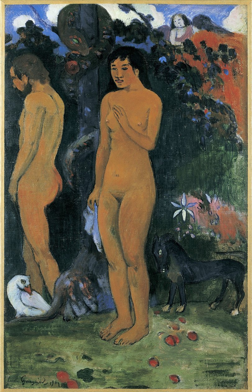 Adam og Eva (Adam et Eva) - Paul Eugene Henri Gauguin (1848-1903). Olie på lærred af Paul Gauguin