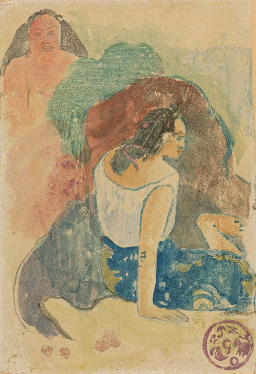Arearea no Varua Ino Djævelens ord [recto], 1894. af Paul Gauguin