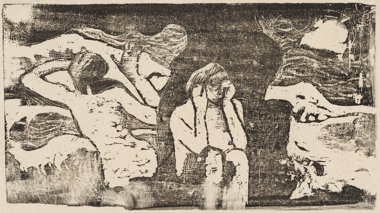 På Black Rocks Aux roches noires, i eller efter 1895. af Paul Gauguin